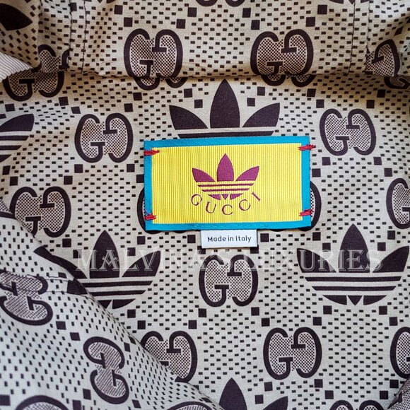 GUCCI ADIDAS X CAPE COAT TREFOIL G LOGO REVERSIBLE HOODED UNISEX PONCHO sz M - Picture 14 of 16